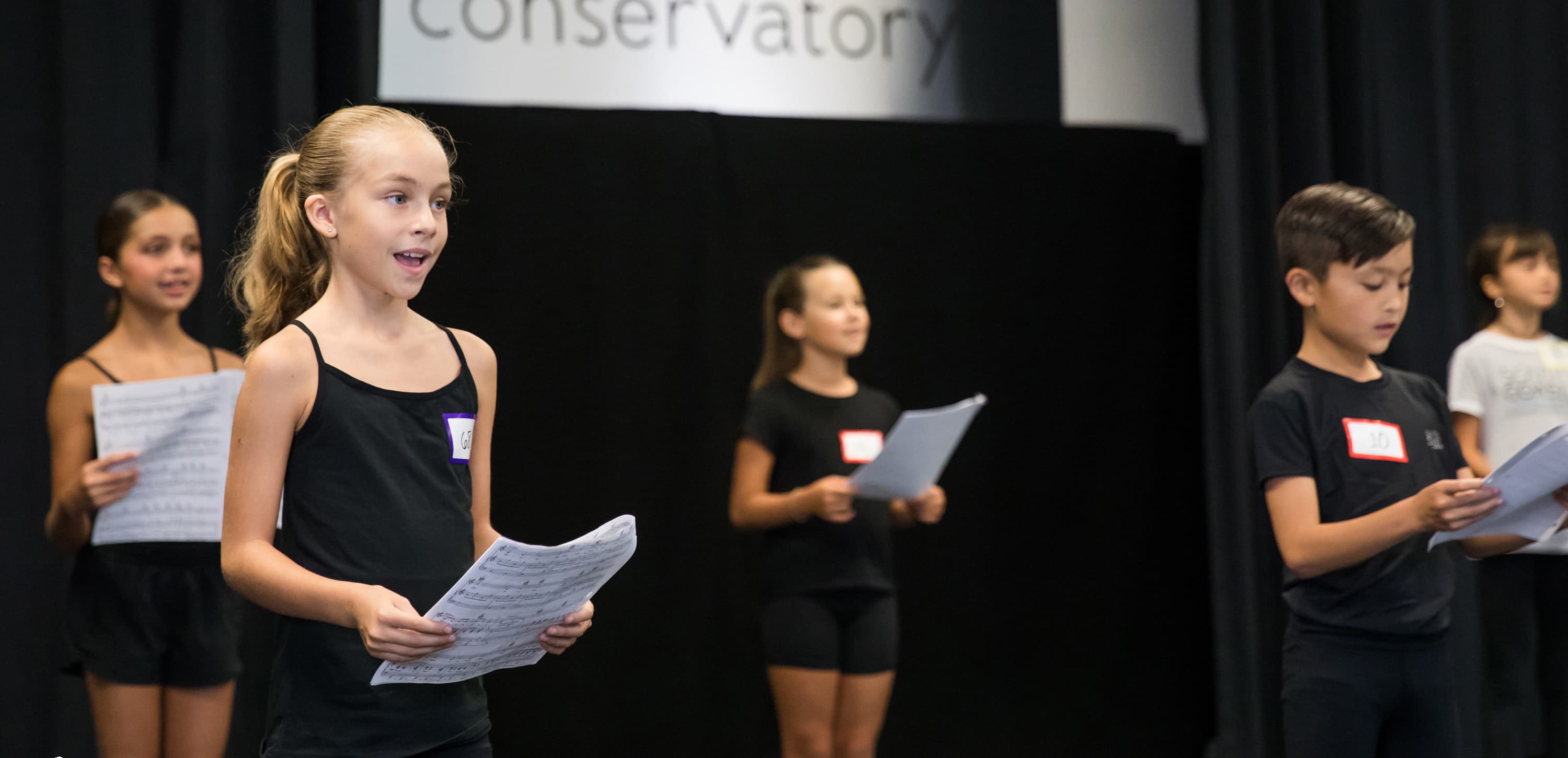 Musical theatre students performing