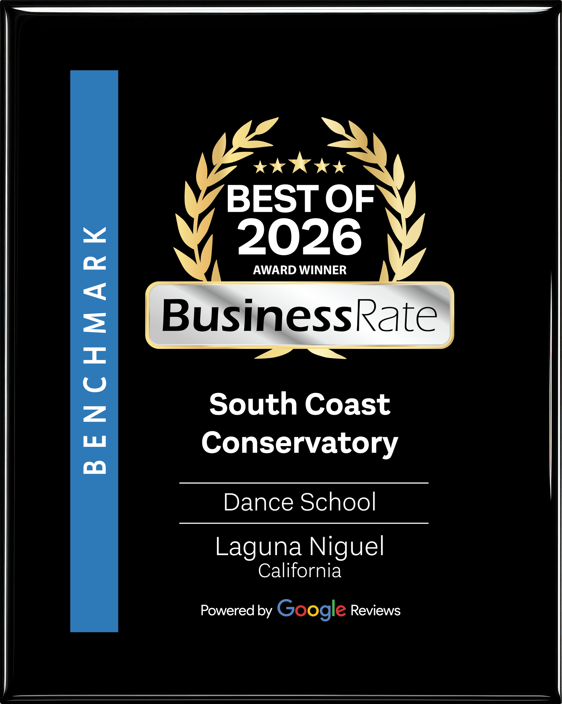 Best of 2026 award plaque for South Coast Conservatory