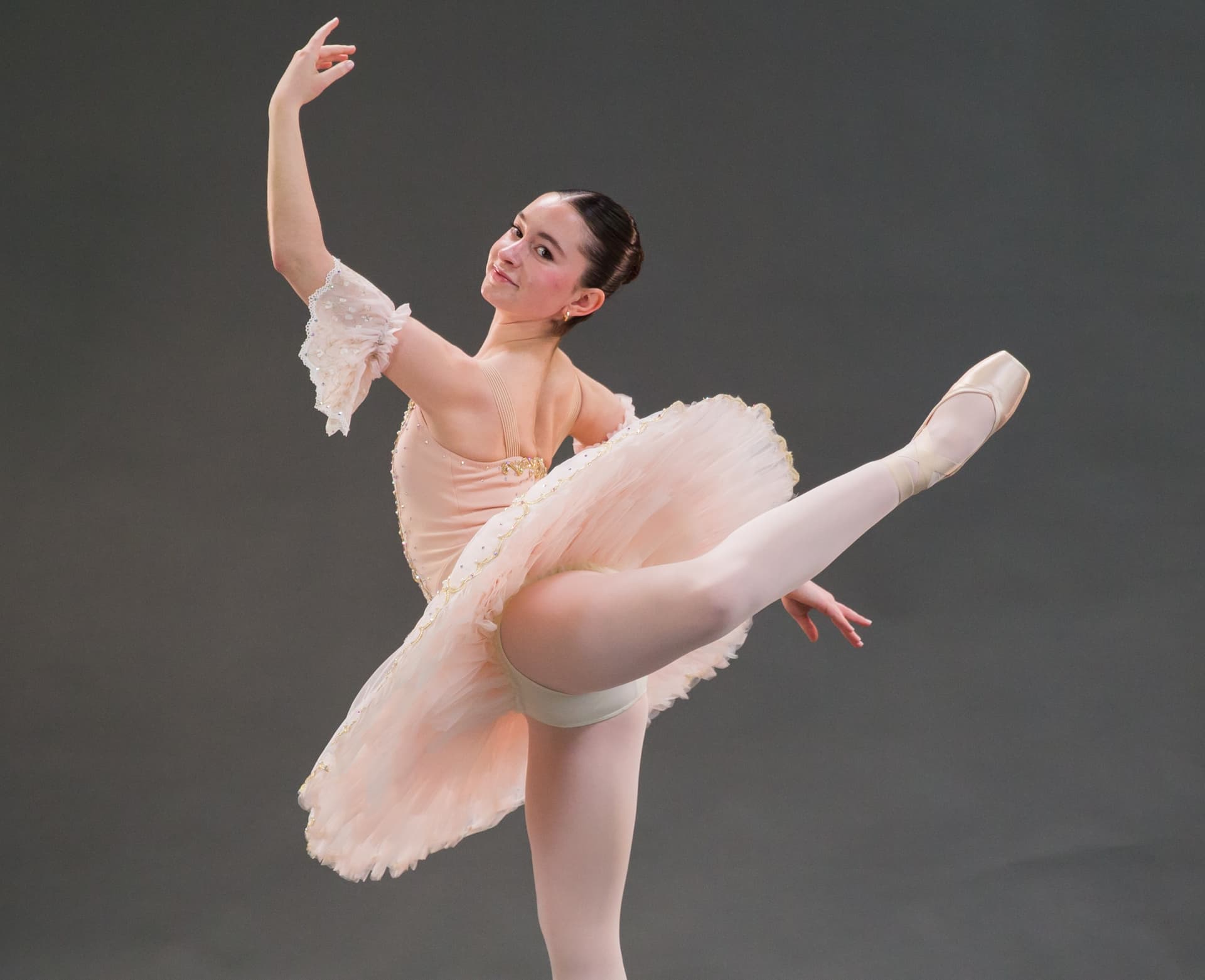 Diverse ballet dancers on stage